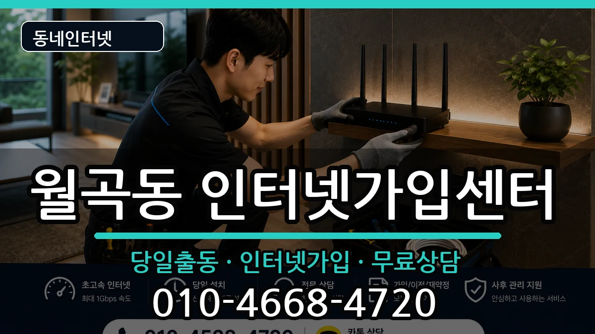 서울특별시성북구월곡동  인터넷설치 절차형