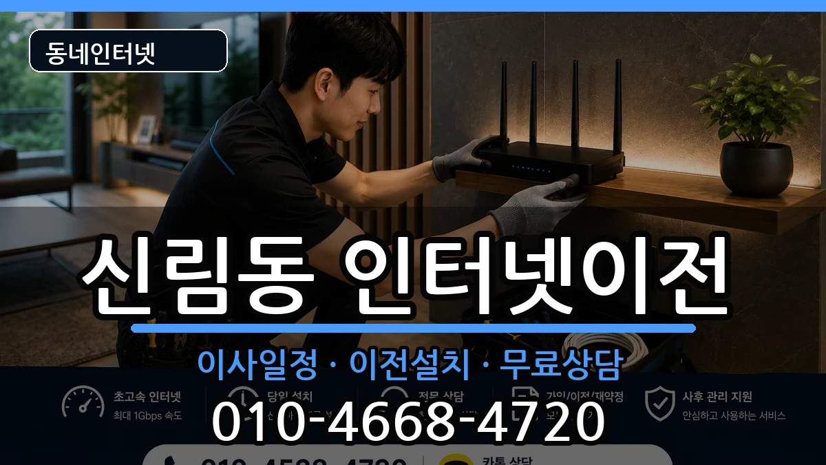 서울특별시관악구신림동  기업인터넷 절차형