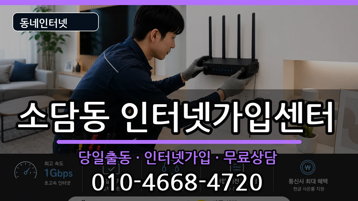 세종특별자치시소담동 인터넷설치 인터넷 설치 안내 이미지 1
