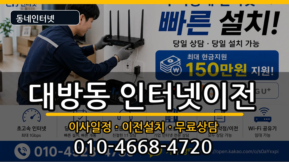 서울특별시동작구대방동  인터넷이전 FAQ형