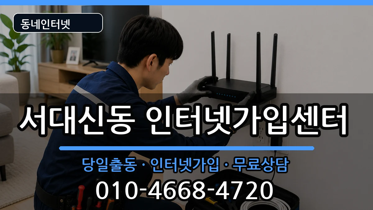 부산광역시서구서대신동  인터넷설치 주의사항형