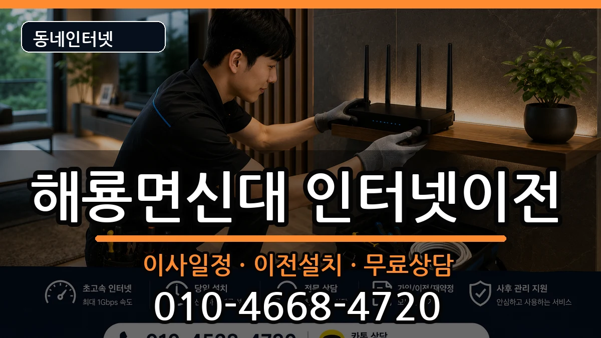 전라남도순천시해룡면신대  인터넷이전 절차형