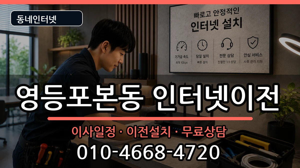 서울특별시영등포구영등포본동  인터넷이전 비용형