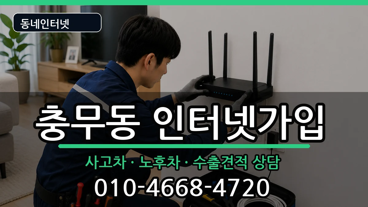 경상남도창원시진해구충무동 인터넷가입 설치정보 처리 안내 이미지 2
