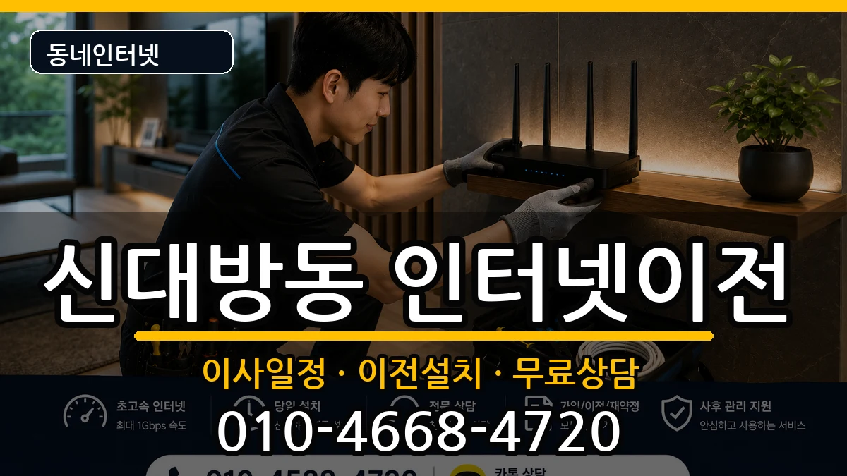 서울특별시동작구신대방동 인터넷TV결합 서울특별시동작구신대방동 인터넷TV결합 인터넷 설치 안내 이미지 1