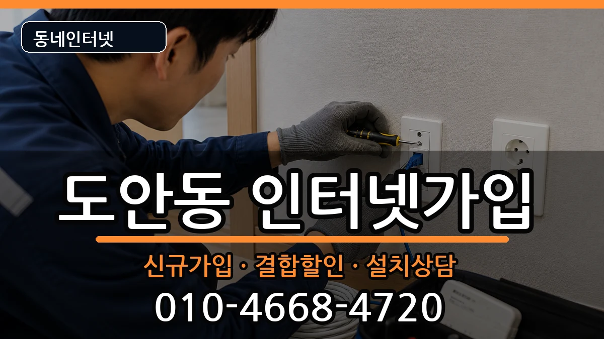 대전광역시서구도안동  인터넷가입 사례형