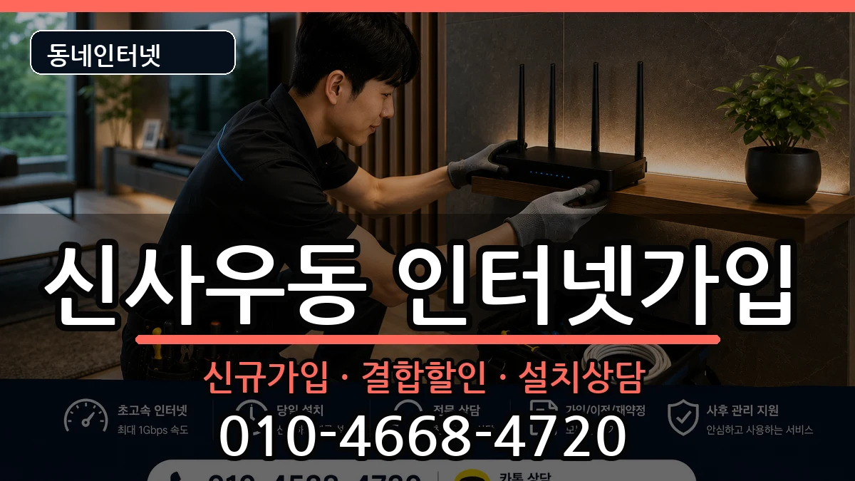 강원특별자치도춘천시신사우동 인터넷가입 강원특별자치도춘천시신사우동 인터넷가입 인터넷 설치 안내 이미지 1