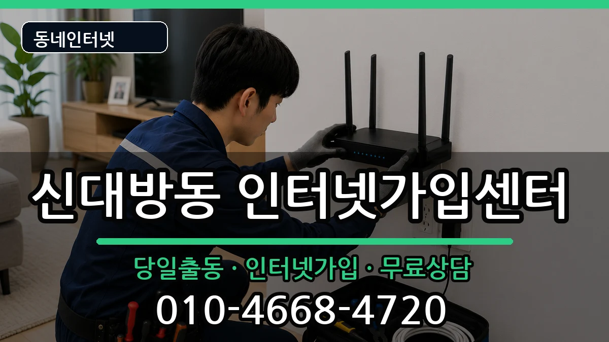 서울특별시동작구신대방동  인터넷설치 주의사항형