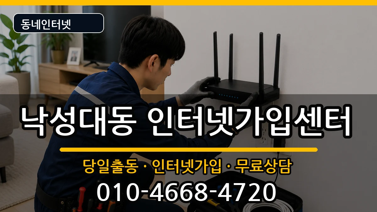 서울특별시관악구낙성대동  인터넷설치 주의사항형