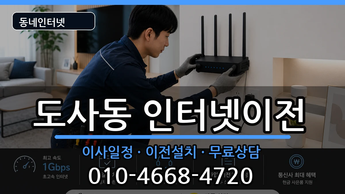 전라남도순천시도사동  인터넷이전 비용형