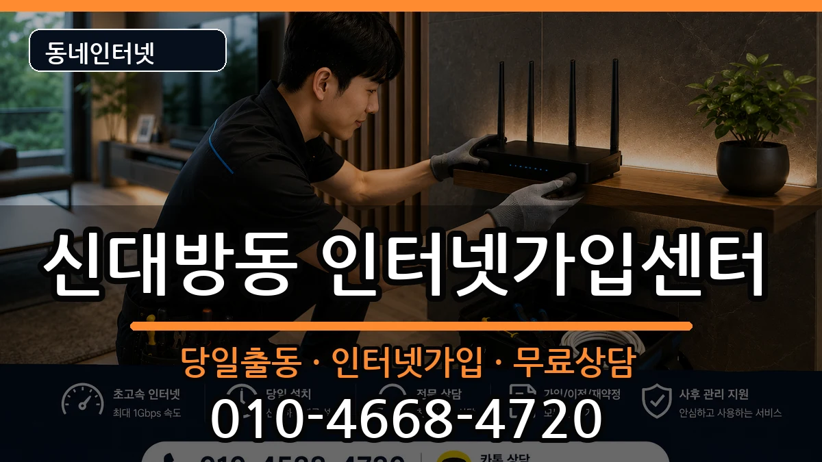 서울특별시동작구신대방동  인터넷설치 절차형