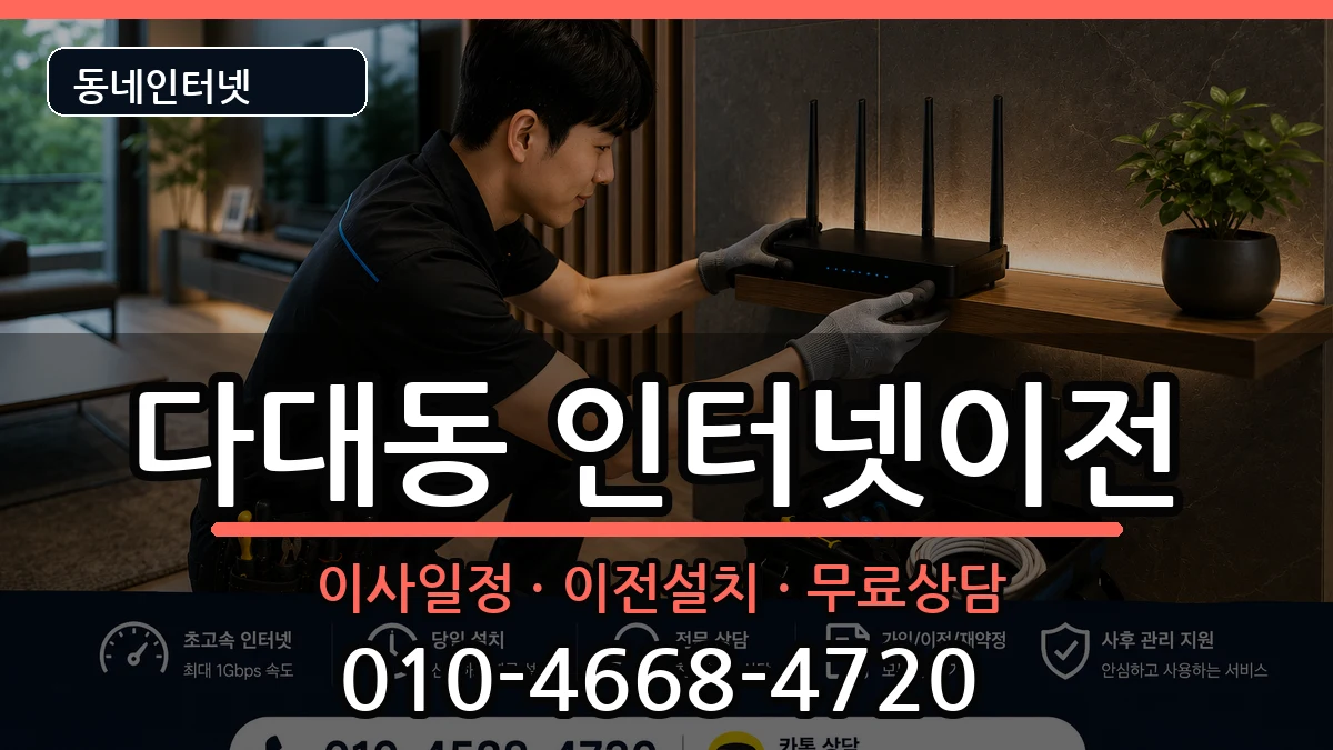 부산광역시사하구다대동 인터넷이전 부산광역시사하구다대동 인터넷이전 인터넷 설치 안내 이미지 1