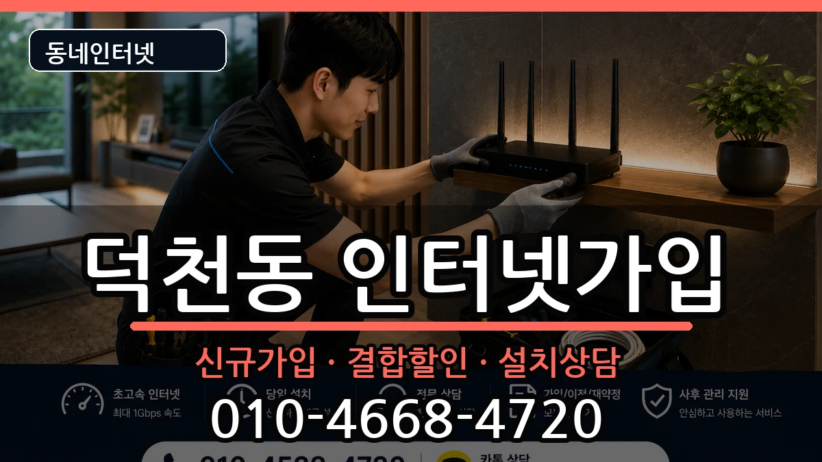 부산광역시북구덕천동 인터넷가입 인터넷 설치 안내 이미지 1